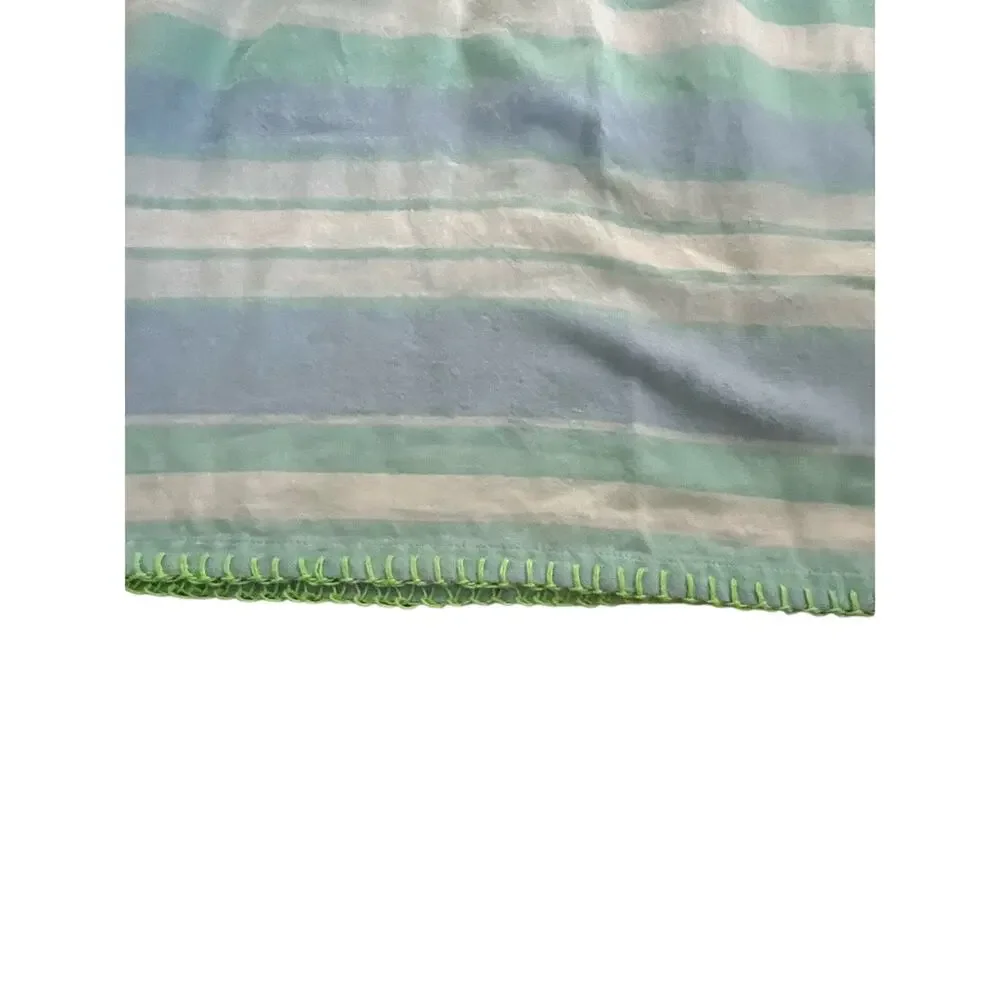 Vineyard Vines Girls Light Blue, Mint & White Striped Swim Coverup